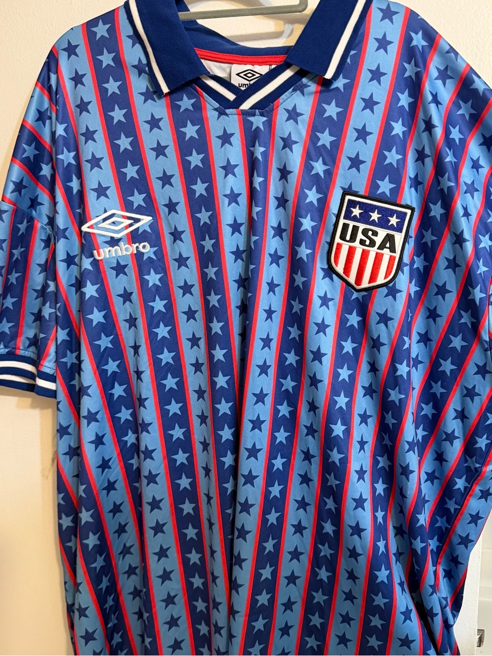 Umbro USA Blue Star-Stripe Unisex Soccer Jersey